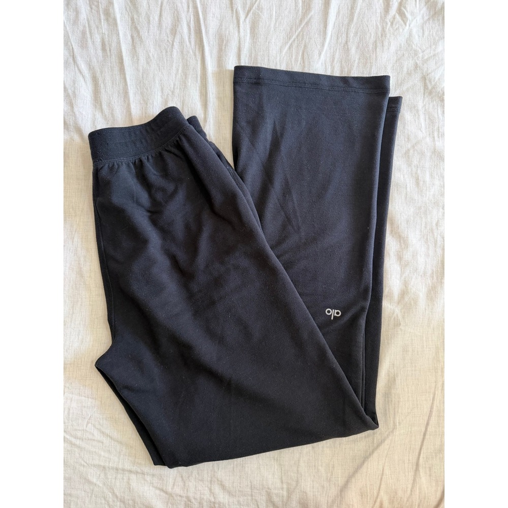 Alo Yoga Wide Leg Sweatpants Womens Small Black Long Loungewear